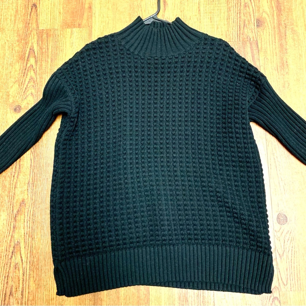 NWT Topshop Black Mozart Popcorn High Neck Sweater